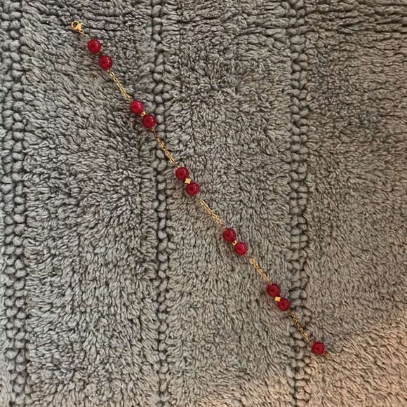 Brand new brass and beads bracelet/anklet - Picture 2 of 5